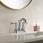 4 Inch Chrome Bathroom Centerset Faucet with Lift Rod Drain