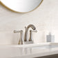 4 Inch Brushed Nickel Bathroom Faucet with Lift Rod Drain